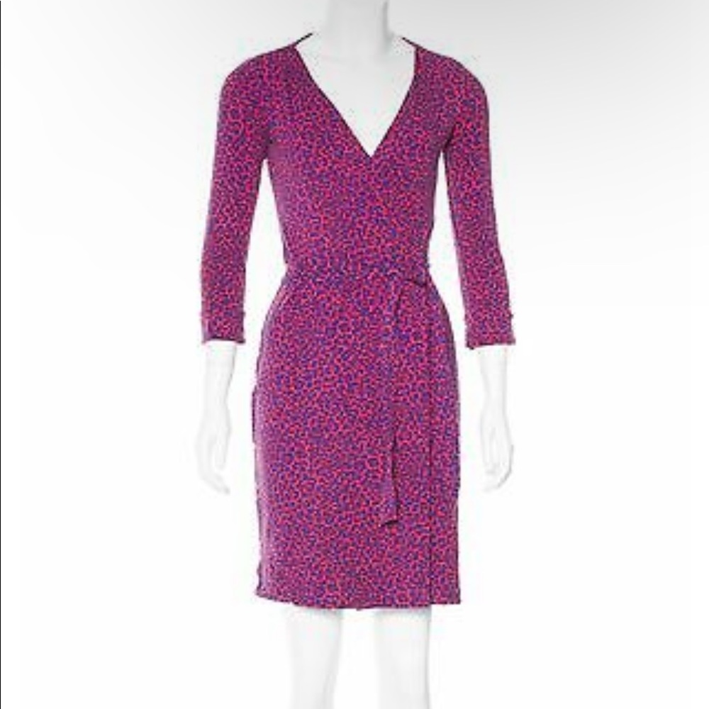 NWT DVF Diane Von Furstenberg new two wrap dress leopard